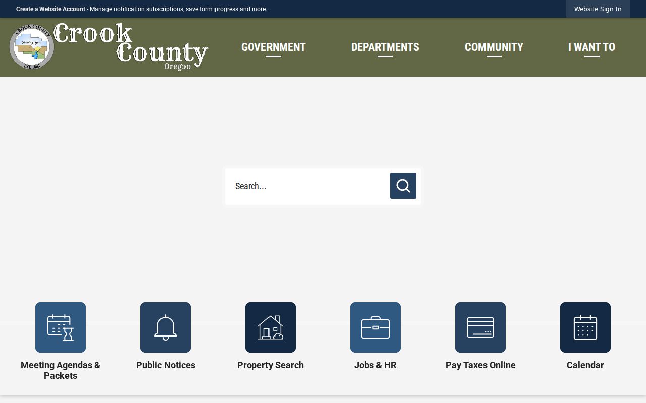 Crook County District Attorney public records request page