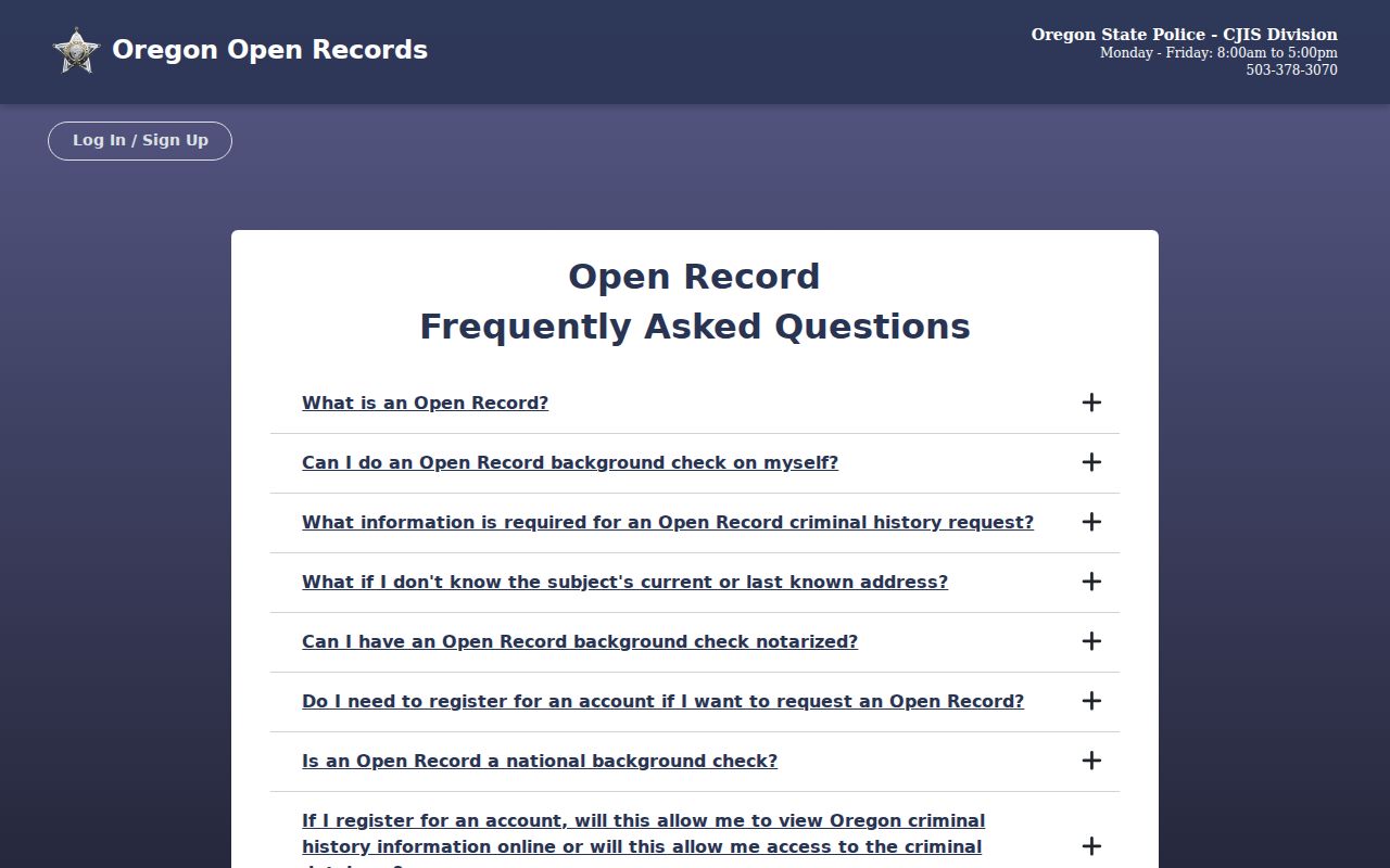 Crook County criminal history Open Record 14-day review rules